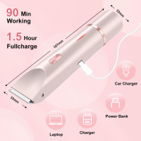Женская электробритва JINPUS 2 в 1 розовая (my-6108)
