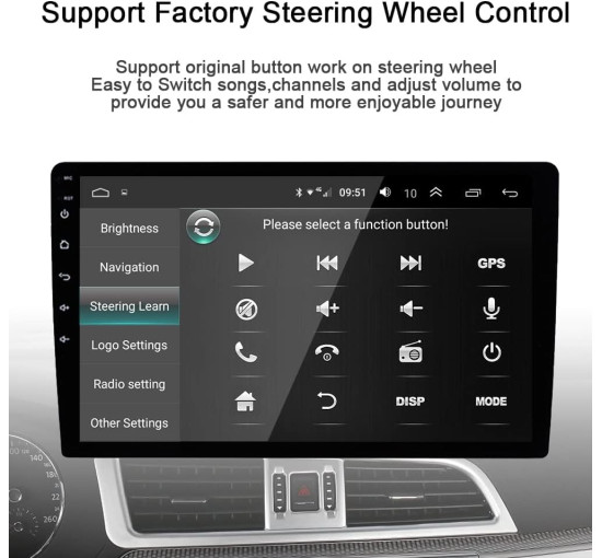 Автомобільна магнітола GOJOHO CarNav Fiat 500 Radio з GPS-навігацією CarPlay, 7 дюймів (my-19126)