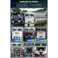 Автомобільна магнітола SIXTOP SH1AM25TOP 2G+64G Android 13 для Ford Focus 7 дюймів, GPS, Wi-Fi, Bluetooth, FM (my-19116)