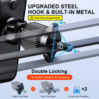 Автомобільний утримувач STHIRA PA01 для мобільного телефону, універсальний, темний (my-19169)