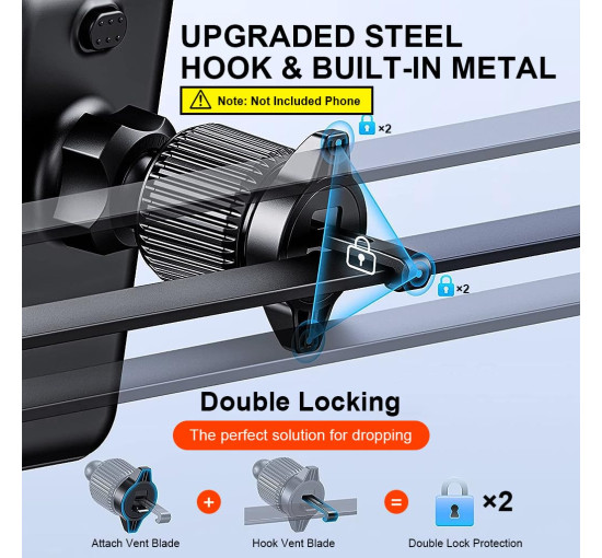 Автомобильный держатель STHIRA PA01 для мобильного телефона, универсальный, темный (my-19169)