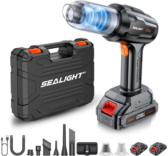 Автомобильный пылесос SEALIGHT X1 PP, портативный, беспроводной, 120 Вт (my-19147)