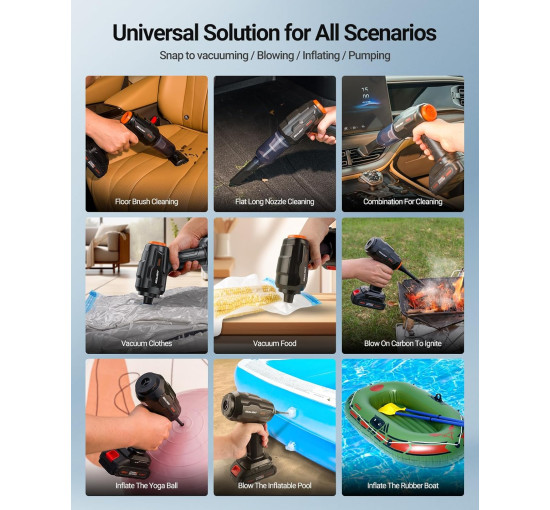 Автомобильный пылесос SEALIGHT X1 PP, портативный, беспроводной, 120 Вт (my-19147)