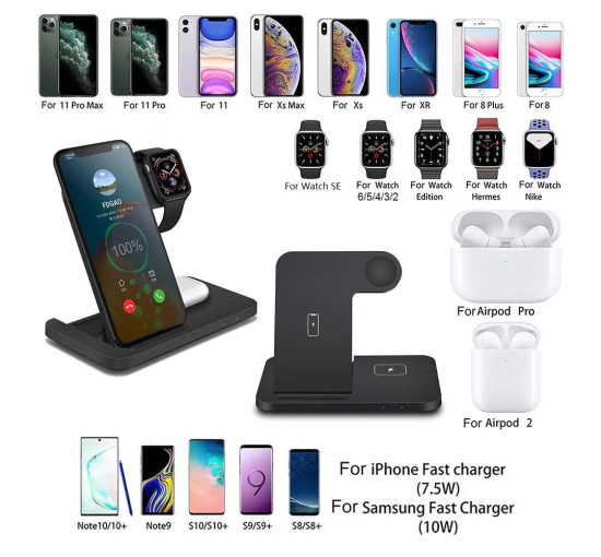 Бездротова зарядна станція PDKUAI, 15 Вт, білий (my-19156)