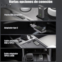 Бездротовий адаптер GreenVacShop Carplay для iOS та Android, Bluetooth FM-передавач (my-19180)