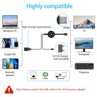 Бездротовий дисплейний адаптер QIDUHUQI 4K з телевізора на iOS/Android/Windows/iPhone (my-19186)