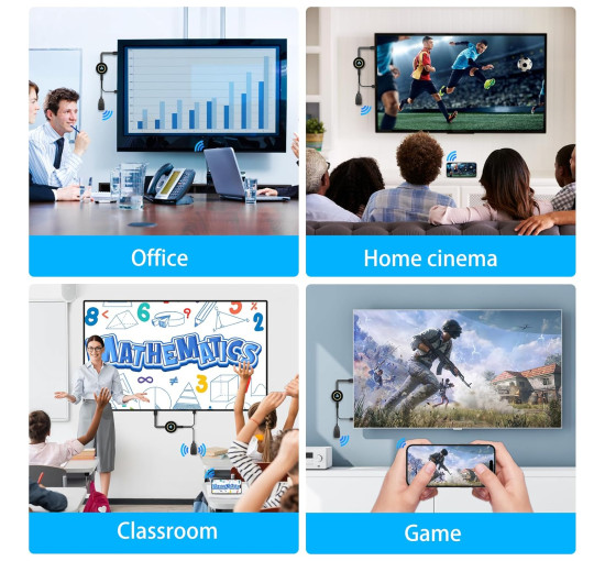 Беспроводной дисплейный адаптер QIDUHUQI 4K с телевизора на устройства iOS/Android/Windows/iPhone (my-19186)