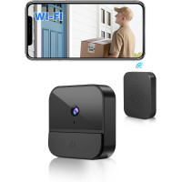 Дверний бездротовий відеодзвінок BETTERMO M1 з камерою, камера відеоспостереження з роздільною здатністю 1080P, чорний (my-19158)