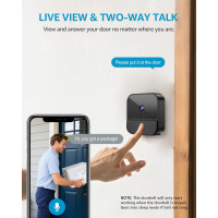 Беспроводной дверной видеозвонок BETTERMO M1 с камерой, камера видеонаблюдения с разрешением 1080P, черный (my-19158)