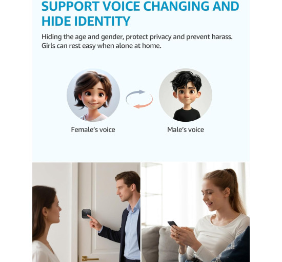 Дверний бездротовий відеодзвінок BETTERMO M1 з камерою, камера відеоспостереження з роздільною здатністю 1080P, чорний (my-19158)