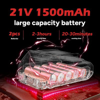 Бездротовий електричний кущоріз OUTIGO kf8, з 2 акумуляторами та 4 лезами, рожевий (my-19145)