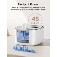 Беспроводной фонтан FEELNEEDY YPD-C004 для кошек с датчиком, аккумулятор 4000 мА·ч, 4 л, белый (my-19080)