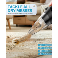 Беспроводной ручной пылесос Powools AK-007A с 2 фильтрами, оранжевый (my-19173)