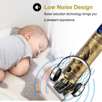 Беспроводной триммер LUQUEN JM-700A с Т-образным лезвием и светодиодной подсветкой, золотой (my-19150)