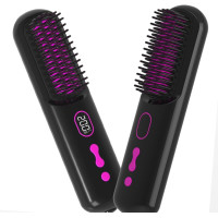 Беспроводной выпрямитель для волос Sm Liters Beauty XWS-890 с отрицательными ионами, 9600 мА·ч, ЖК-дисплей, черный (my-19198)