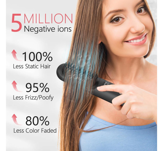 Беспроводной выпрямитель для волос Sm Liters Beauty XWS-890 с отрицательными ионами, 9600 мА·ч, ЖК-дисплей, черный (my-19198)