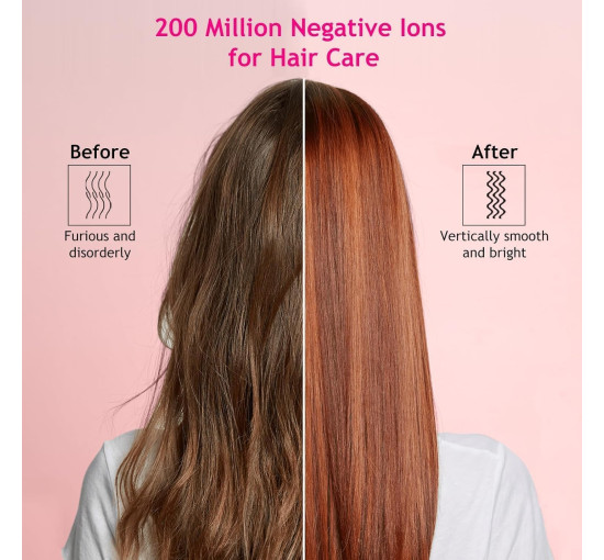 Беспроводной выпрямитель для волос Sm Liters Beauty XWS-890 с отрицательными ионами, 9600 мА·ч, ЖК-дисплей, черный (my-19198)