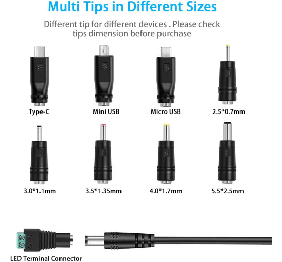 Блок живлення TKDY TP04-050300E 5 В 3 А, 5 В 3 А, 2,5 А, 2 А, 1,5 А, 1 А, 0,5 А, 0,3 А, чорний (my-19177)