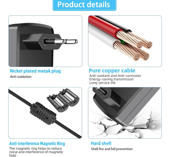 Блок живлення TKDY TP04-050300E 5 В 3 А, 5 В 3 А, 2,5 А, 2 А, 1,5 А, 1 А, 0,5 А, 0,3 А, чорний (my-19177)
