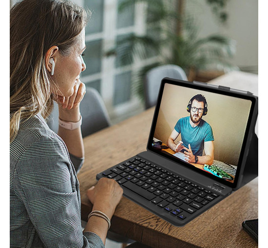 Чохол COEZFE із клавіатурою для Lenovo Tab M1, чорний (my-19120)