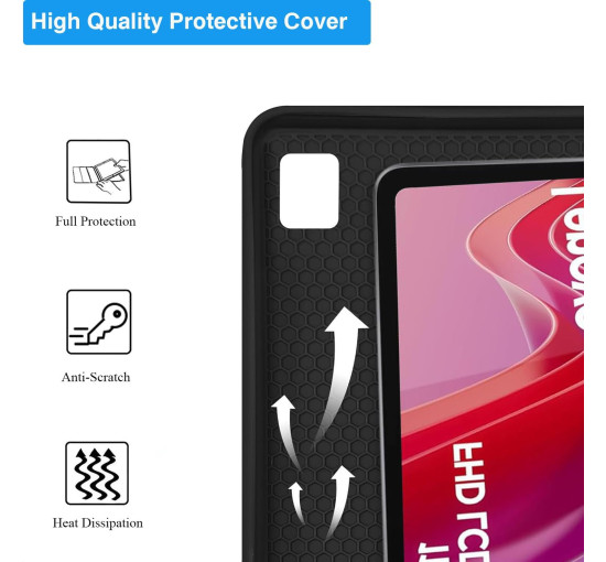 Чохол COEZFE із клавіатурою для Lenovo Tab M1, чорний (my-19120)