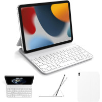 Чохол-клавіатура HOU для iPad 10/11 A16, ультратонкий, магнітний, білий (my-19119)