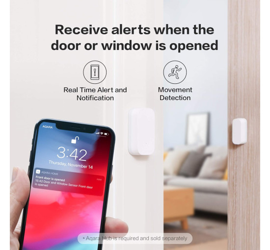 Датчик відкриття дверей та вікон Aqara ZigBee MCCGQ11LM, білий (my-19178)
