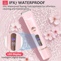 Электробритва Thtthy HB1190 для зоны бикини с ЖК-дисплеем, с двумя головками, розовый (my-19139)