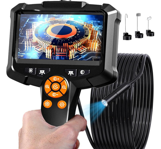 Ендоскопічна камера з підсвічуванням Daxiongmao, HD-бороскоп 1080P з 8 регульованими лампами, 4,3 дюйми (my-19129) Ендоскопічна камера з підсвічуванням Daxiongmao, HD-бороскоп 1080P з 8 регульованими лампами, 4,3 дюйми (my-19129)