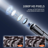 Ендоскопічна камера з підсвічуванням Daxiongmao, HD-бороскоп 1080P з 8 регульованими лампами, 4,3 дюйми (my-19129)