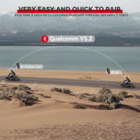 Гарнітура XGP Bluetooth для мотоциклетного шолома, для двох мотоциклістів, чорний (my-19072)