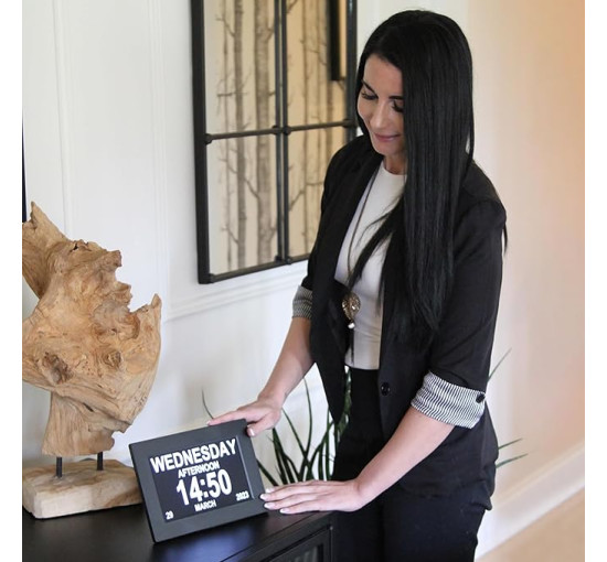 Говорящий будильник Limitless SDC-801 с функцией напоминания о приёме лекарств, черный (my-19137)