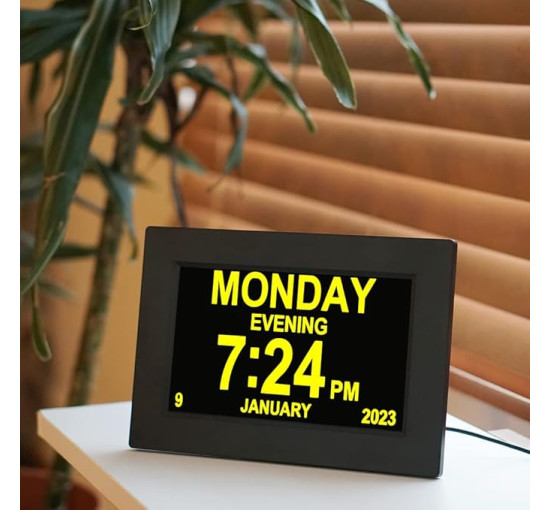 Говорящий будильник Limitless SDC-801 с функцией напоминания о приёме лекарств, черный (my-19137)