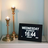 Будильник Limitless SDC-801, що говорить, з функцією нагадування про прийом ліків, чорний (my-19137)