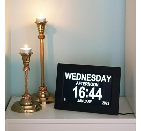 Говорящий будильник Limitless SDC-801 с функцией напоминания о приёме лекарств, черный (my-19137)