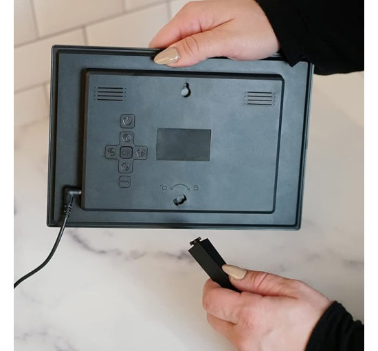 Говорящий будильник Limitless SDC-801 с функцией напоминания о приёме лекарств, черный (my-19137)