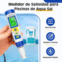 Вимірювач хлору UIUZMAR, pH та солі для басейнів 7-в-1(my-19161)