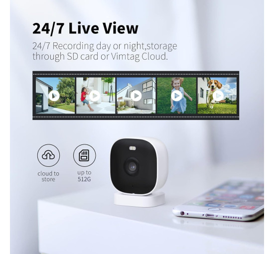 Камера видеонаблюдения Vimtag 8310, 2K, 3MP, белый (my-19081)