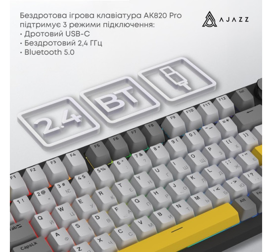 Клавиатура беспроводная AJAZZ AK820 PRO (my-19132)