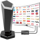 Кімнатна HDTV-антена QGClearSO DE-15806 для телевізорів з магнітною основою, сірий (my-19094) Кімнатна HDTV-антена QGClearSO DE-15806 для телевізорів з магнітною основою, сірий (my-19094)