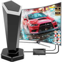 Комнатная HDTV-антенна QGClearSO DE-15806 для телевизоров с магнитным основанием, серый (my-19094)