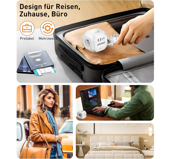 Куб із розетками STARYAR P194-35W 35 Вт, білий (my-19123)