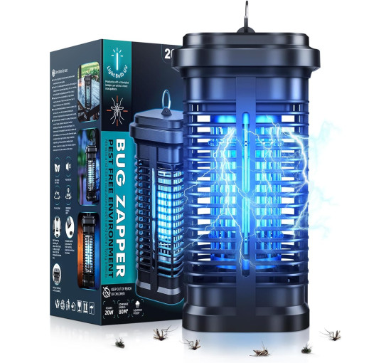 Лампа для уничтожения комаров Quilted Northern QH90-20W, модернизированная, 20 Вт, УФ-лампа, синий (my-19191)