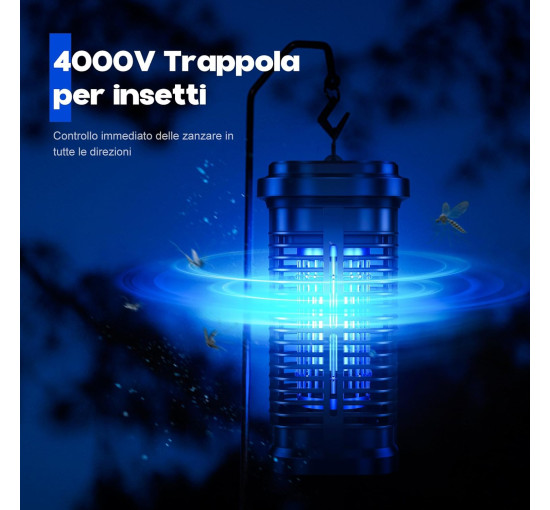 Лампа для уничтожения комаров Quilted Northern QH90-20W, модернизированная, 20 Вт, УФ-лампа, синий (my-19191)