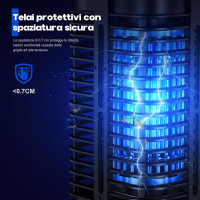 Лампа для знищення комарів Quilted Northern QH90-20W, модернізована, 20 Вт, УФ-лампа, синій (my-19191)