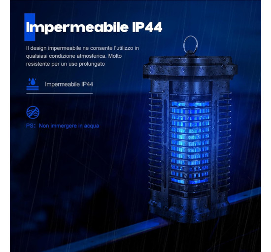 Лампа для уничтожения комаров Quilted Northern QH90-20W, модернизированная, 20 Вт, УФ-лампа, синий (my-19191)