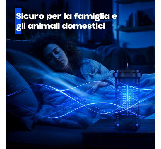 Лампа для уничтожения комаров Quilted Northern QH90-20W, модернизированная, 20 Вт, УФ-лампа, синий (my-19191)