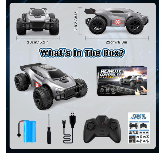 Машинка с дистанционным управлением Buoeuik Монстр-трак, 2,4 ГГц со светодиодными фарами (my-19192)