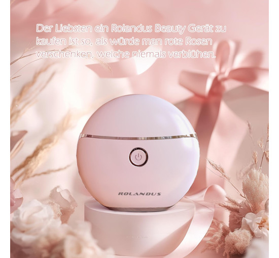 Масажер для обличчя Rolandus FY-Z2401DL з вібрацією та нагріванням, білий (my-19154)