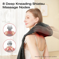 Масажер для спини та шиї AERLANG HSPJLC01, з підігрівом, чорний (my-19106)